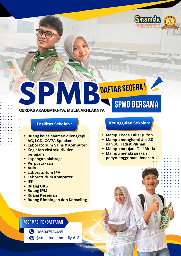 SPMB SMA MUHAMMADIYAH 2 TAHUN 2026 - 2027